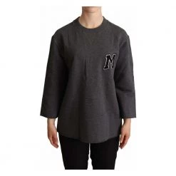 Dolce & Gabbana Embroidered Pullover Sweater Gray -Dame-strikkegensere Salg unnamed file 4167