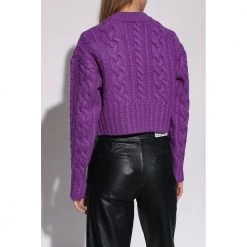 Ami Paris Wool Sweater Purple