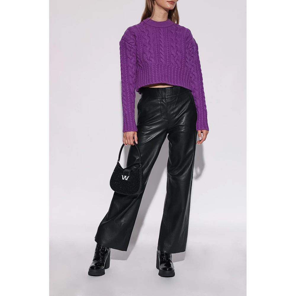 Ami Paris Wool Sweater Purple 2 Ami Paris Wool Sweater Purple - Bilde 2