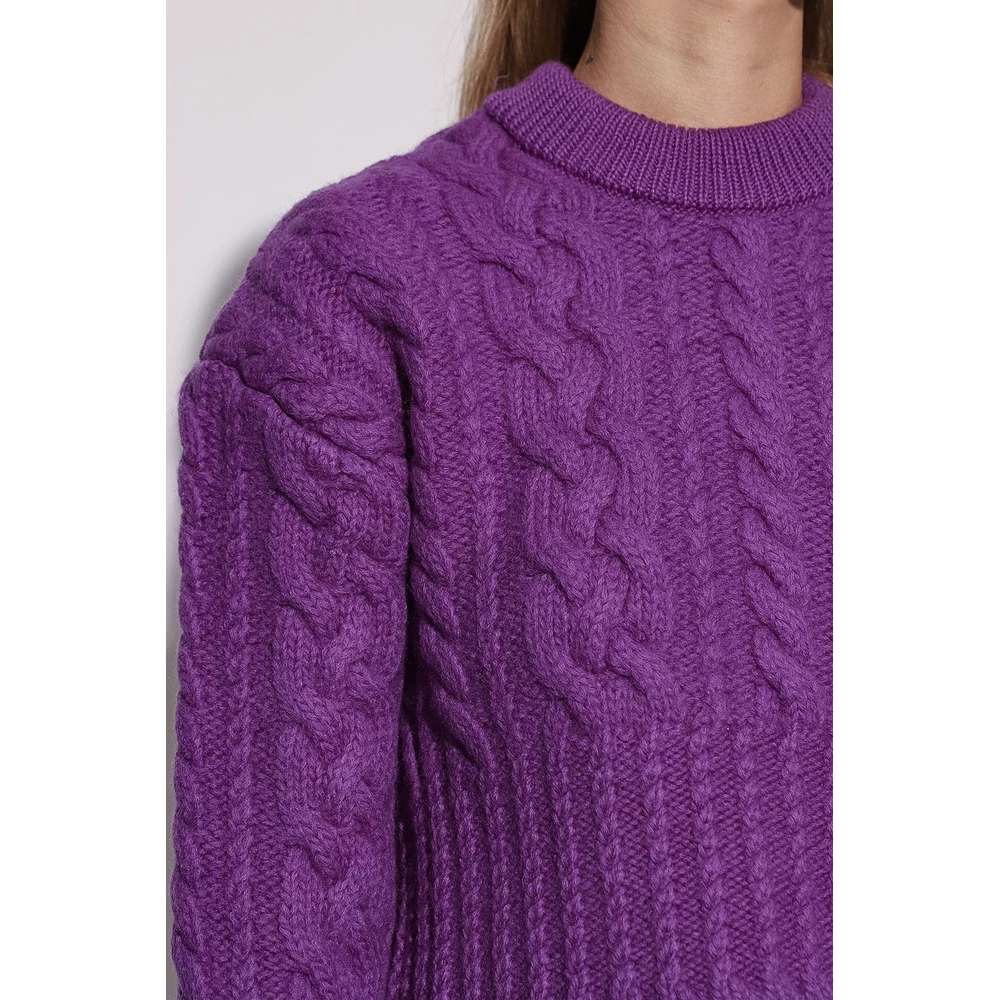 Ami Paris Wool Sweater Purple 3 Ami Paris Wool Sweater Purple - Bilde 3