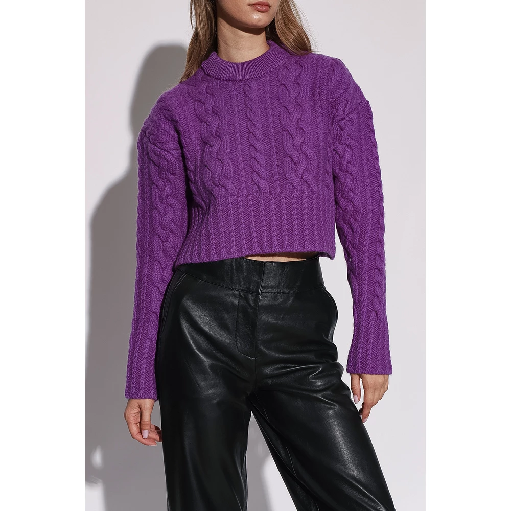 Ami Paris Wool Sweater Purple 5 Ami Paris Wool Sweater Purple - Bilde 5