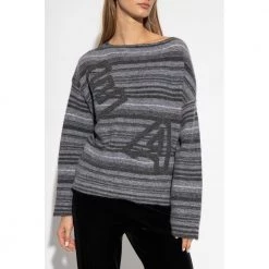 Emporio Armani Sweater With Logo Gray -Dame-strikkegensere Salg unnamed file 4191