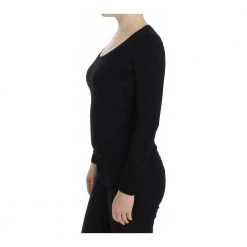 Dolce & Gabbana Wool Crewneck Sweater Pullover Top Black
