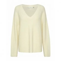 Beige/Ivory Gestuz Alphagz V-Pullover Knit Klær Beige -Dame-strikkegensere Salg unnamed file 4211