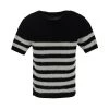Balmain Striped Knit Shirt Black