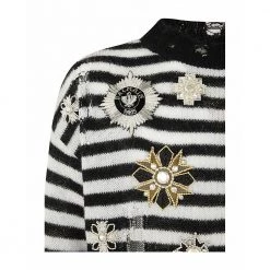 Balmain SWEATER YU1KE03563KCEAB Black -Dame-strikkegensere Salg unnamed file 4229