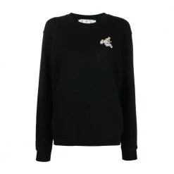 Off White Round-neck Knitwear Black