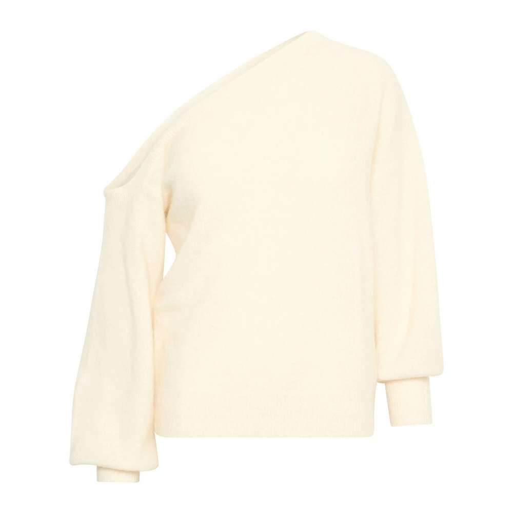 My Essential Wardrobe Round-neck Knitwear Beige 1 My Essential Wardrobe Round-neck Knitwear Beige