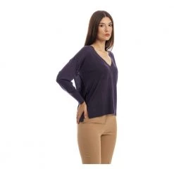 Seventy V-neck Knitwear Purple -Dame-strikkegensere Salg unnamed file 4271
