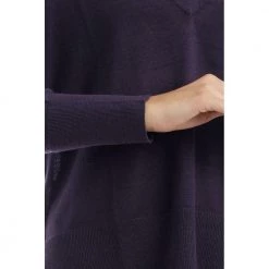 Seventy V-neck Knitwear Purple -Dame-strikkegensere Salg unnamed file 4273