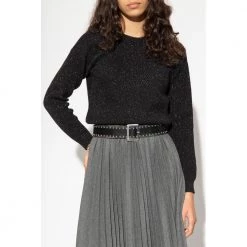 RED Valentino Lurex Sweater Black -Dame-strikkegensere Salg unnamed file 4299