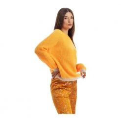 Seventy Round-neck Knitwear Orange -Dame-strikkegensere Salg unnamed file 4307