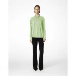 Han Kjøbenhavn Round-neck Knitwear Green -Dame-strikkegensere Salg unnamed file 4320