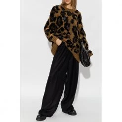 Junya Watanabe Sweater With Animal Motif Brown