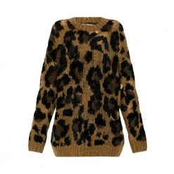 Junya Watanabe Sweater With Animal Motif Brown -Dame-strikkegensere Salg unnamed file 4323