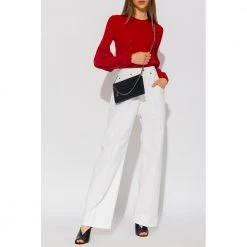 Stella McCartney Ribbed Sweater Red -Dame-strikkegensere Salg unnamed file 441