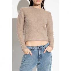 Ami Paris Wool Sweater Beige