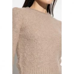 Ami Paris Wool Sweater Beige -Dame-strikkegensere Salg unnamed file 4412