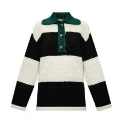 HALFBOY Polo Sweater White -Dame-strikkegensere Salg unnamed file 4422