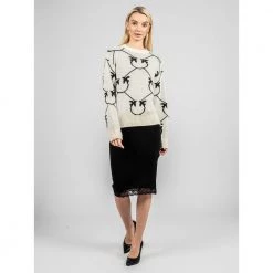 PINKO Round-neck Knitwear White -Dame-strikkegensere Salg unnamed file 4432