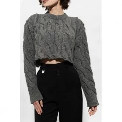 HALFBOY Cropped Sweater Gray -Dame-strikkegensere Salg unnamed file 4439