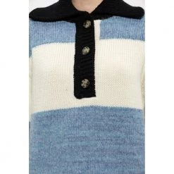 HALFBOY Polo Sweater Blue -Dame-strikkegensere Salg unnamed file 4445