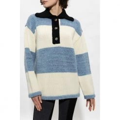HALFBOY Polo Sweater Blue -Dame-strikkegensere Salg unnamed file 4447