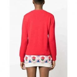 MC2 Saint Barth Round-neck Knitwear Red -Dame-strikkegensere Salg unnamed file 4464