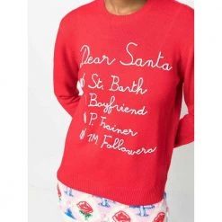 MC2 Saint Barth Round-neck Knitwear Red -Dame-strikkegensere Salg unnamed file 4466