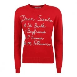 MC2 Saint Barth Round-neck Knitwear Red -Dame-strikkegensere Salg unnamed file 4467