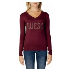 Guess V-neck Knitwear Red