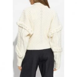 Iceberg Sweater With Standing Collar Beige -Dame-strikkegensere Salg unnamed file 4482