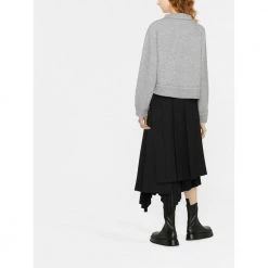 Sacai Round-neck Knitwear Gray