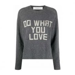 Golden Goose Round-neck Knitwear Gray -Dame-strikkegensere Salg unnamed file 4571