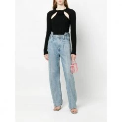 Blumarine Round-neck Knitwear Black -Dame-strikkegensere Salg unnamed file 4581