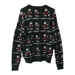 GCDS Mickey Mouse Sweater Green -Dame-strikkegensere Salg unnamed file 4587