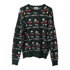 GCDS Mickey Mouse Sweater Green -Dame-strikkegensere Salg unnamed file 4589