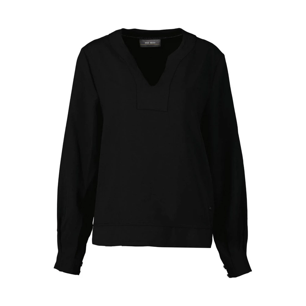 MOS MOSH V-neck Knitwear Black 1 MOS MOSH V-neck Knitwear Black