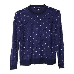 A.P.C. Floral Printed Sweater Top Blue -Dame-strikkegensere Salg unnamed file 4608