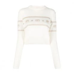 Chiara Ferragni Collection Round-neck Knitwear Beige