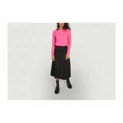 Majestic Filatures Round-neck Knitwear Pink -Dame-strikkegensere Salg unnamed file 4664