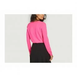 Majestic Filatures Round-neck Knitwear Pink -Dame-strikkegensere Salg unnamed file 4665