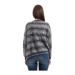 Manila Grace Round-neck Knitwear Gray -Dame-strikkegensere Salg unnamed file 4676