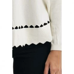 Manila Grace V-neck Knitwear White -Dame-strikkegensere Salg unnamed file 4685