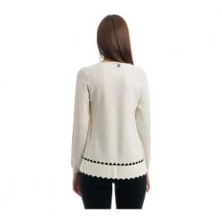 Manila Grace V-neck Knitwear White -Dame-strikkegensere Salg unnamed file 4690