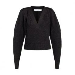 IRO Dina Sweater With Puff Sleeves Black