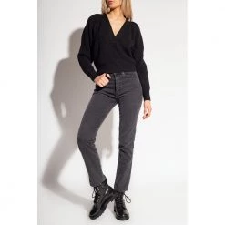 IRO Dina Sweater With Puff Sleeves Black -Dame-strikkegensere Salg unnamed file 475