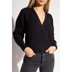IRO Dina Sweater With Puff Sleeves Black -Dame-strikkegensere Salg unnamed file 477