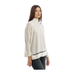 Manila Grace Round-neck Knitwear White -Dame-strikkegensere Salg unnamed file 4800
