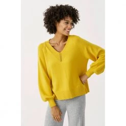 Part Two TaleenPW Sweater Yellow 10 Part Two TaleenPW Sweater Yellow -Dame-strikkegensere Salg unnamed file 4809